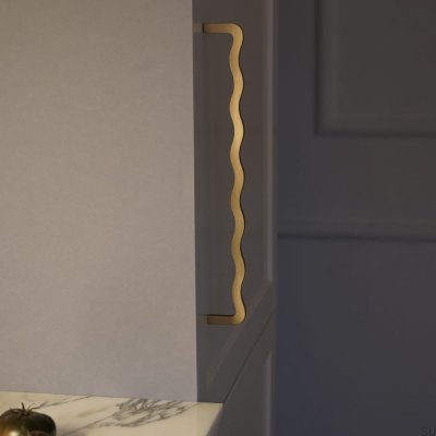 Long furniture handle Fala 08 357 Brushed Brass