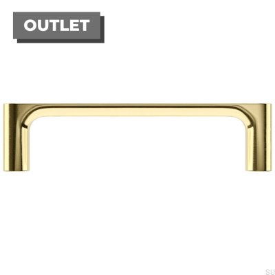 Elongated furniture handle TS 1 128 Polished brass (2 pieces)