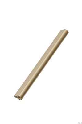 Lucente 224 elongated furniture handle, aluminum, matte gold