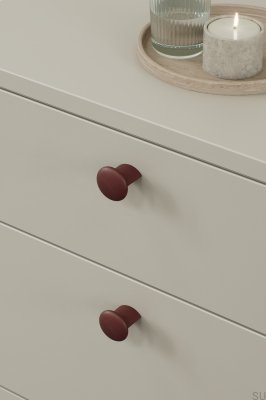 Volumi OceanIX 16 Plastic Furniture Knob, Burgundy Matte