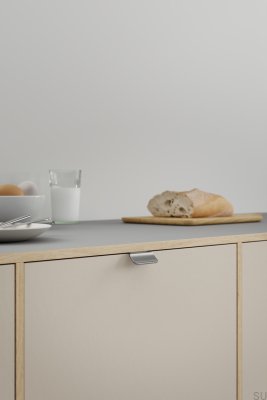 Volet 20 Aluminum Silver Edge Furniture Handle