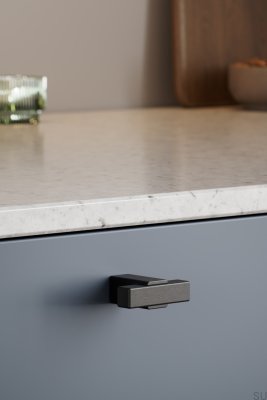 Furniture knob Segment 44 Wooden Oak With Black Matte