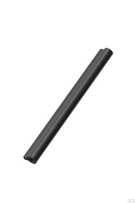 Lucente 1088 elongated furniture handle, aluminum, matt black