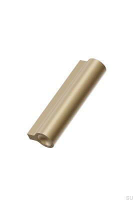 Lucente 64 elongated furniture handle, aluminum, matte gold