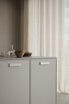 Leaf 160 Metal Beige Elongated Furniture Handle