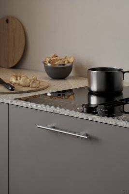 Koupe 128 Aluminum Silver Elongated Furniture Handle