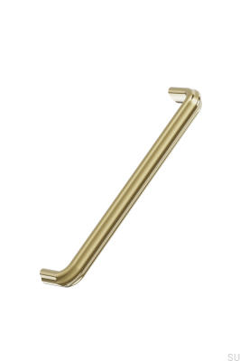 Grace 160 elongated furniture handle, polished brass