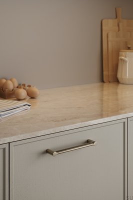 Filo 160 Metal Brushed Gold Elongated Furniture Handle