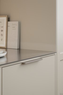 Comet 160 Aluminum Matt Silver Edge Furniture Handle