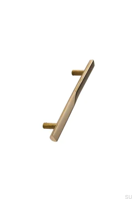 Scultura 128 oblong furniture handle, Polished Brass, Unvarnished