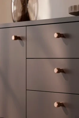 Brooklyn 20 Furniture Knob Aluminum Brown Brushed