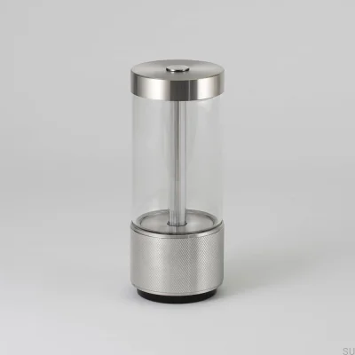 Takeout Portable Lamp Steel Silver