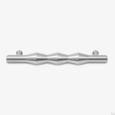 Vilde 160 long furniture handle, brushed silver steel