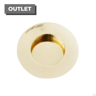 Recessed handle for sliding doors 55 Brass Polished Unvarnished