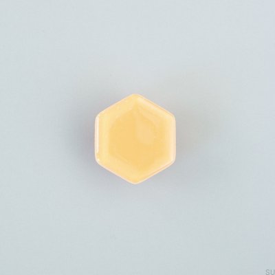 Hexagon Glass Beige Shower Handle