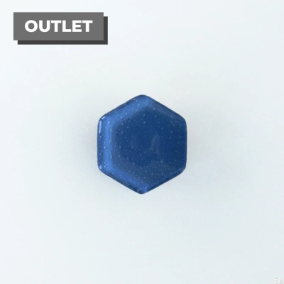 Hexagon Furniture Knob Glass Navy Blue
