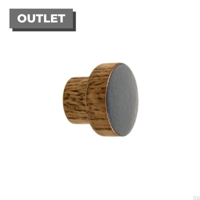 Furniture knob Simple, Wooden, Enameled, Dark Gray, Tinted Oil