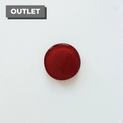 Round glass furniture knob, Burgundy color