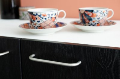 Grip 136 long furniture handle, brushed stainless steel