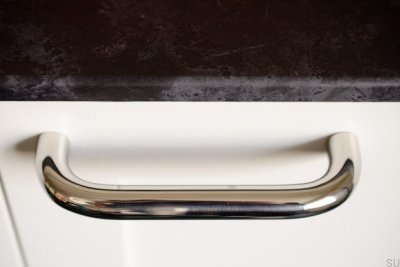 Grip 143 long furniture handle, polished stainless steel