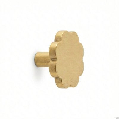 Marbelo 08 Flower Wall Hanger Brushed Brass Unvarnished