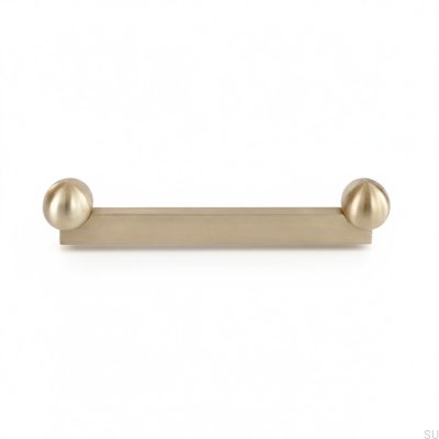 Duo 205 oblong furniture handle Brass Unvarnished