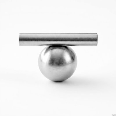 T-Bar Marbelo 04 Furniture Knob Brass Nickel Brushed