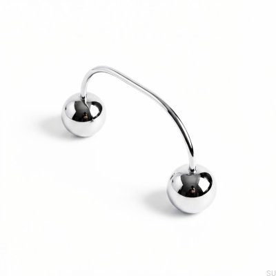 Elongated furniture handle 10 96 Brass Chrome