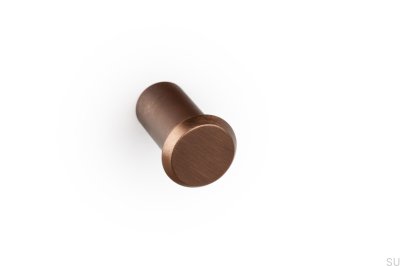 Fase 23 Aluminum Furniture Knob, Brushed Brown