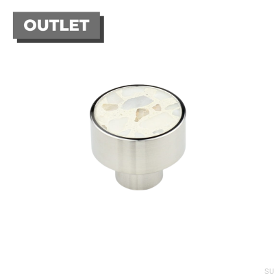 Marbelo M Steel White Marianna Furniture Knob