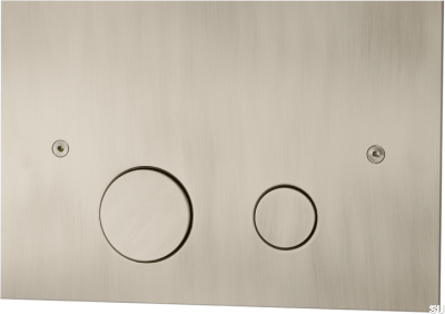 TA Omega Flush Button Brass Brushed Nickel