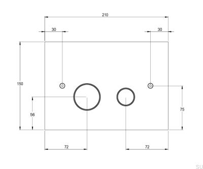 TA Omega Flush Button Brass Brushed Nickel