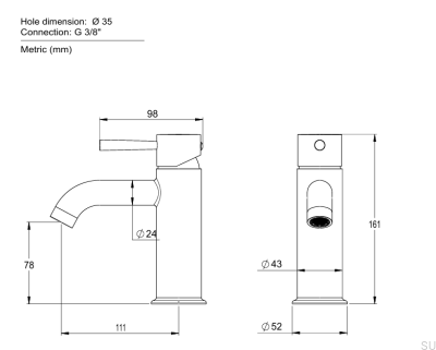 EVM074 Brass Brushed Nickel Washbasin Tap