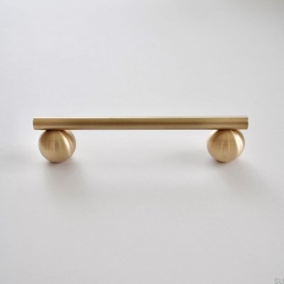 Elongated furniture handle Reling 04 128 Brass Brushed