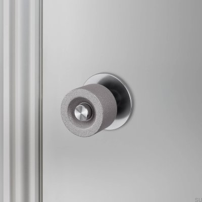 Double-sided door knob Cast 57 Steel Silver