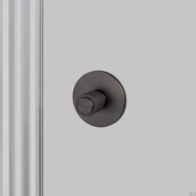 Burnt Bronze Cast Brass Knob Lock with Strike Plate
