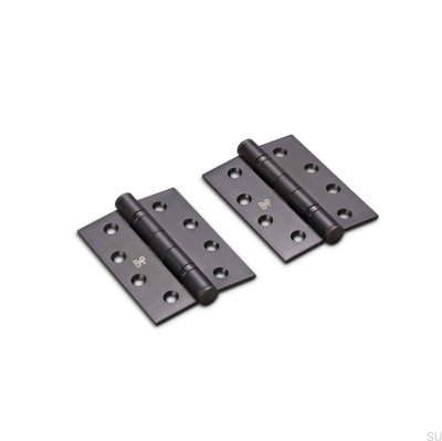 Hinge Door Hinges 102 x 76 x 3 mm Brass Burnt Bronze (Set of 2)