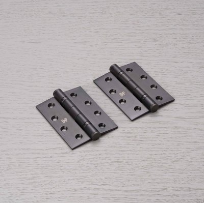 Hinge Door Hinges 102 x 76 x 3 mm Brass Burnt Bronze (Set of 2)