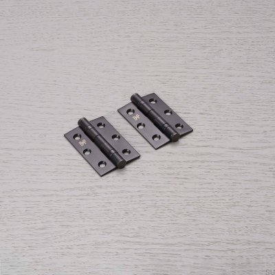 Hinge Door Hinges 76 x 51 x 2 mm Brass Burnt Bronze (Set of 2)