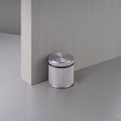 Freestanding Linear Steel Silver Door Stopper
