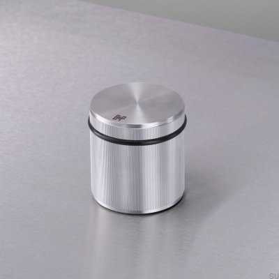 Freestanding Linear Steel Silver Door Stopper