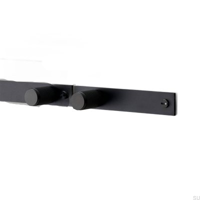 Furniture knob with washer Cross Plate 20 Steel Black (set of 2)