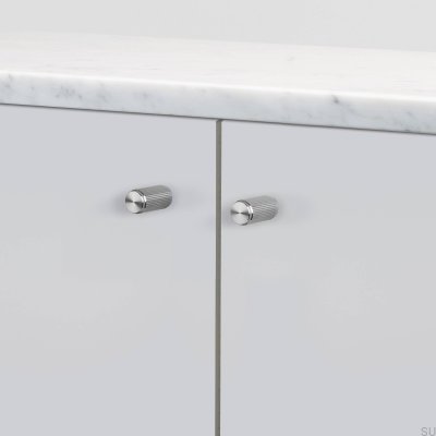 Linear 12 Steel Silver Furniture Knob (Set of 2)
