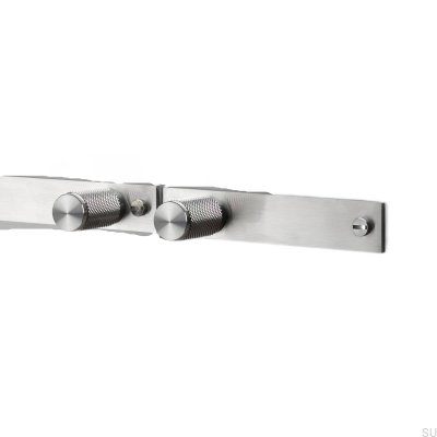 Furniture knob with washer Cross Plate 20 Steel Silver (set of 2)