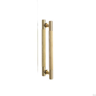 Cross 225 Brass elongated double-sided furniture handle
