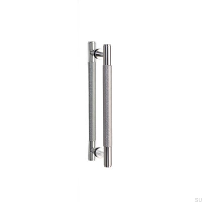 Cross 225 Steel Silver Double-Sided Elongated Furniture Handle