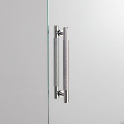 Cross 225 Steel Silver Double-Sided Elongated Furniture Handle