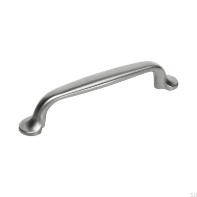 Elongated furniture handle 7032 96 Brushed silver (inox look)