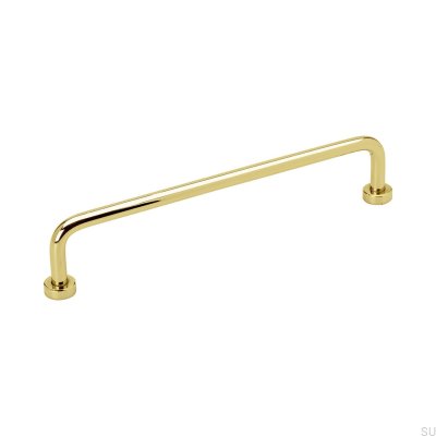 Lounge 160 oblong furniture handle, polished brass