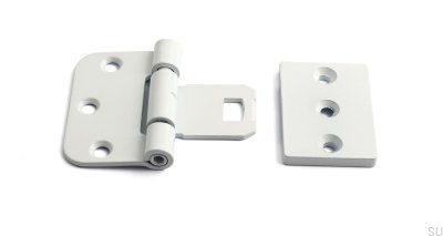 Symmetrical door hinges 2465 Steel White (set of 2)